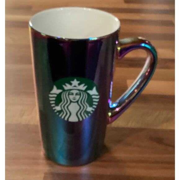 Starbucks Coffee Mug Iridescent Oil Slick Rainbow Holographic Mug 16 Oz2022 - Picture 1 of 10